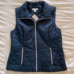 Christopher & Banks Quilted Zip Up Vest , Size S